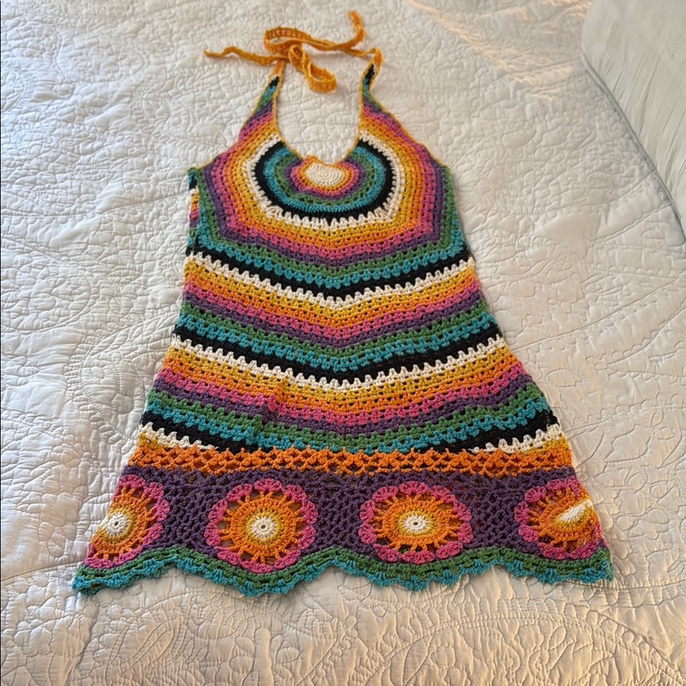 Colorful Crochet Dress
